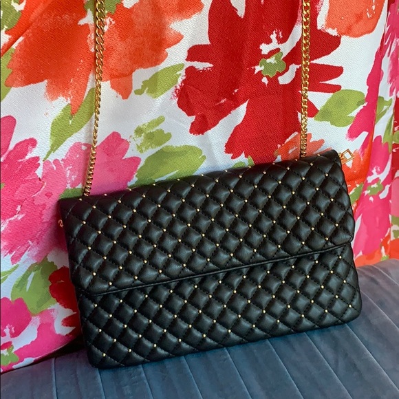 Black & gold studded clutch - Picture 3 of 7